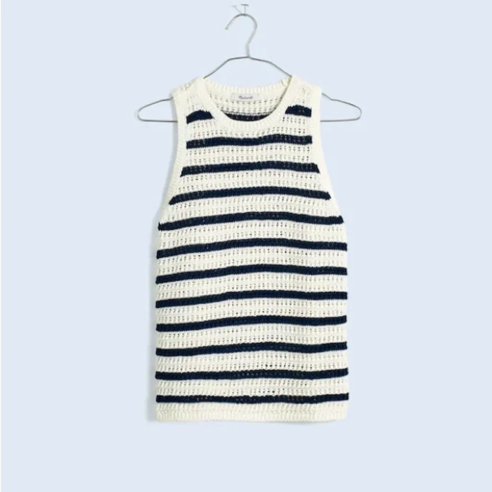 Madewell Crochet-Knit Crewneck Sweater Tank | Size M - Picture 3 of 10